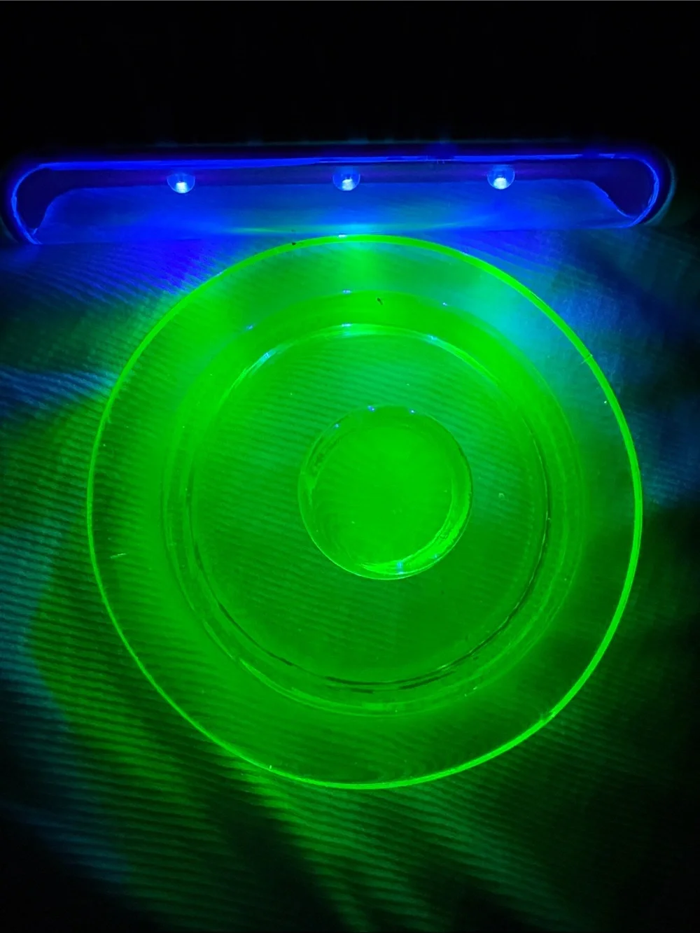 Uranium Glass Apothecary Jar with Lid